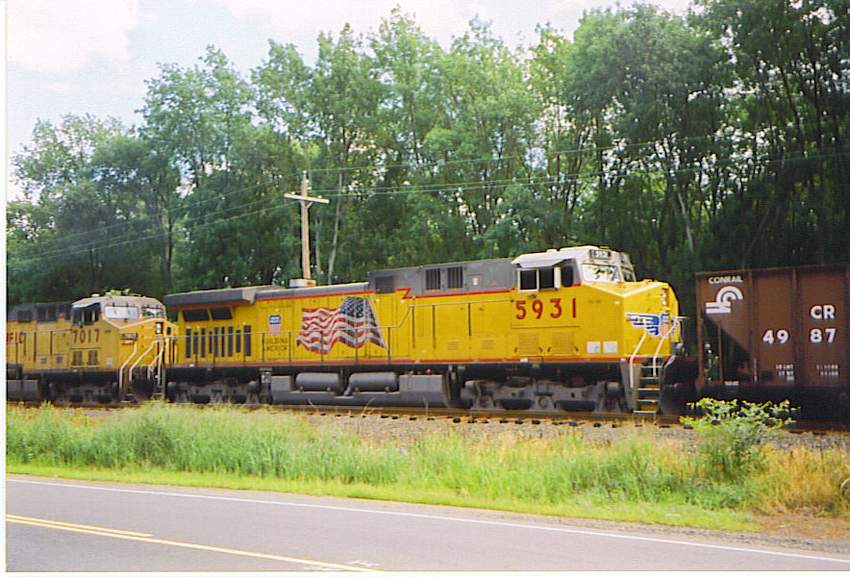Photo of UP 5931 in Mt. Tom coal train, Northampton, MA