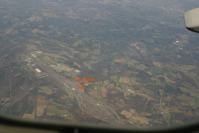 Photo of Flying over Selkirk Yard viewed from a 737