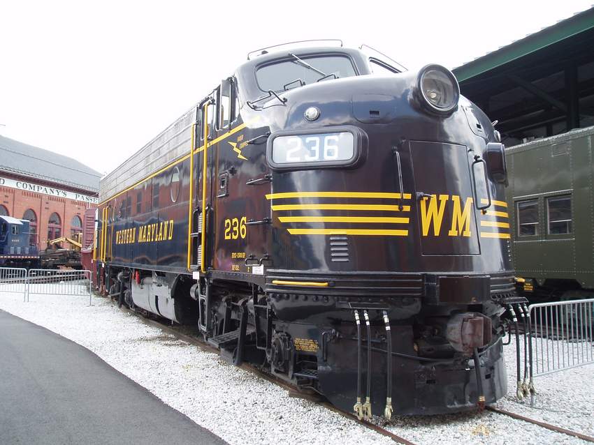 Photo of Western Maryland Engine at B&O Museum
