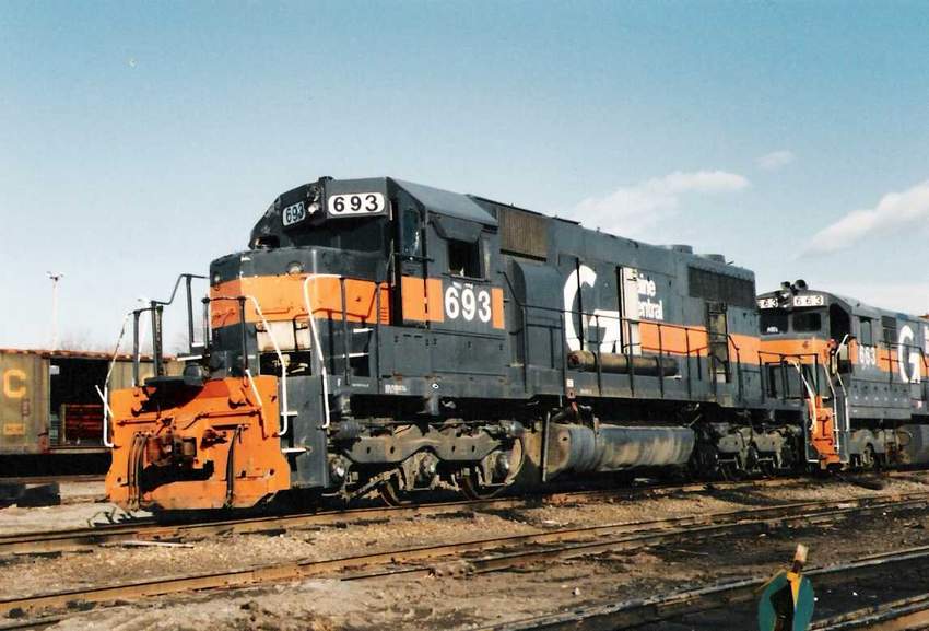 Photo of MEC #693 stored in the Waterville Deadlines
