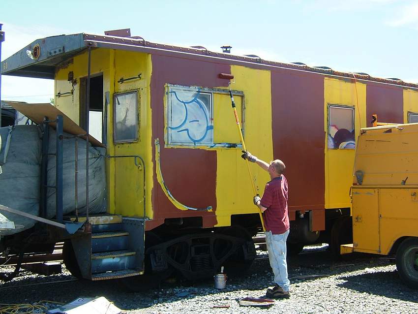 Photo of LIRR Caboose under goes a change