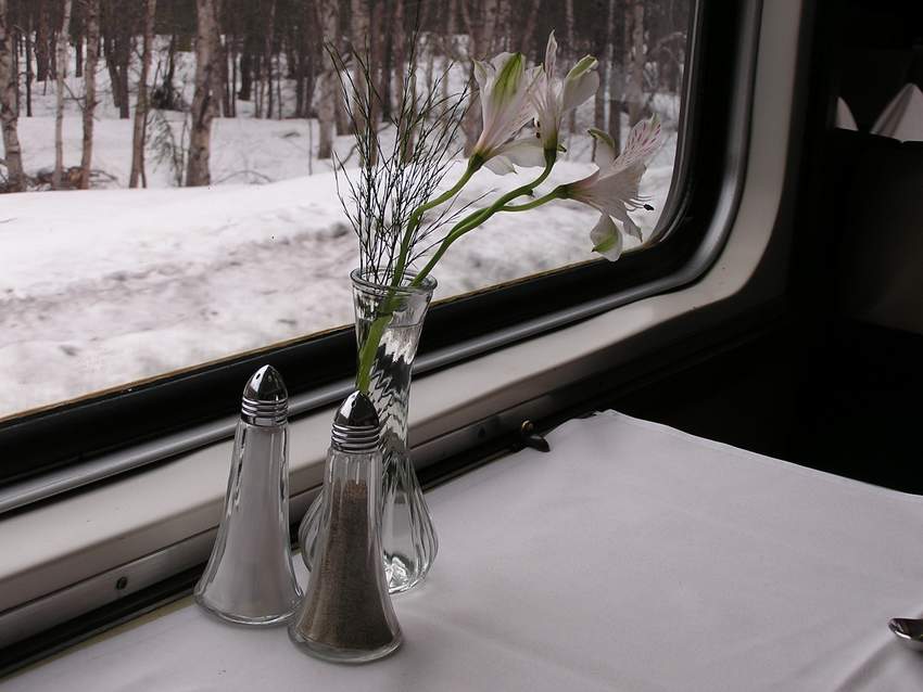 Photo of The dining car.
