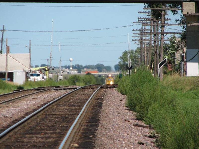 Photo of UP train in the distance.