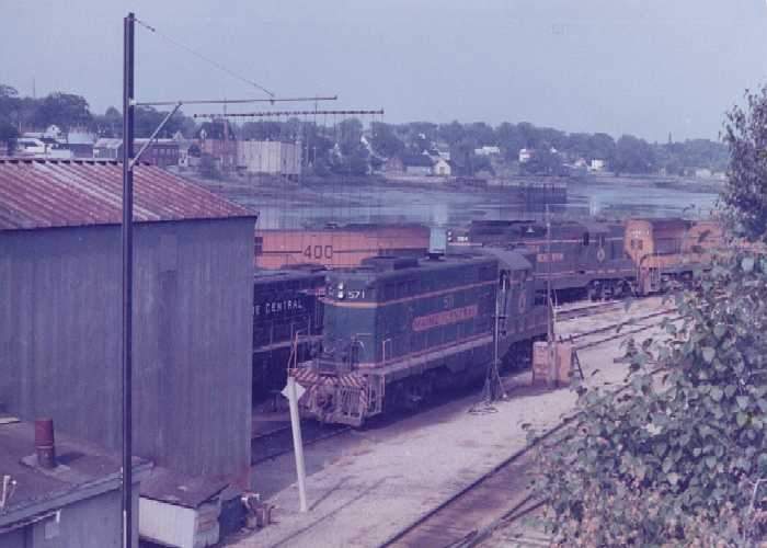 Photo of MEC GP-7 571 is tied down in the yard in Calais, Maine