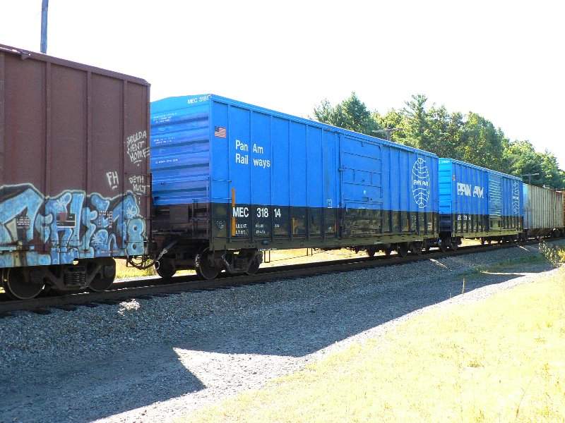 Photo of this Pan Am box car was on the sepo that went through  newfields nh earlier toda
