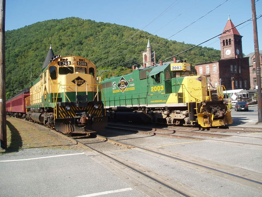 Photo of Engines Ready for Railfan Day at Jim Thorpe, PA.