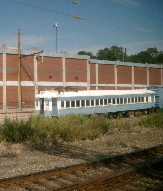 Photo of SEPTA -- Old blue train taken from the SEPTA window-- Phila., PA