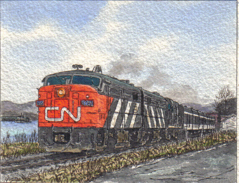 Photo of CNR painting by Robin Ross