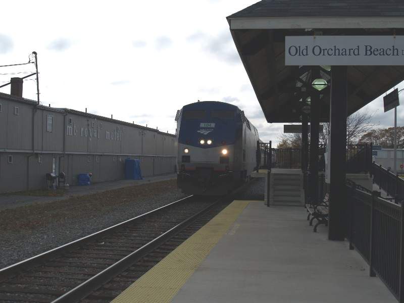 Photo of Northbound DownEaster Coming through Old Orchard Beach, Maine.