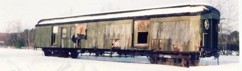 Photo of Old RPO awaits it's destitude in Northfield NH in1992