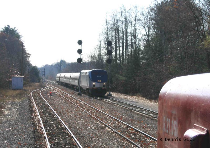 Photo of Amtrak north at CPC 35, Saratoga Springs, NY