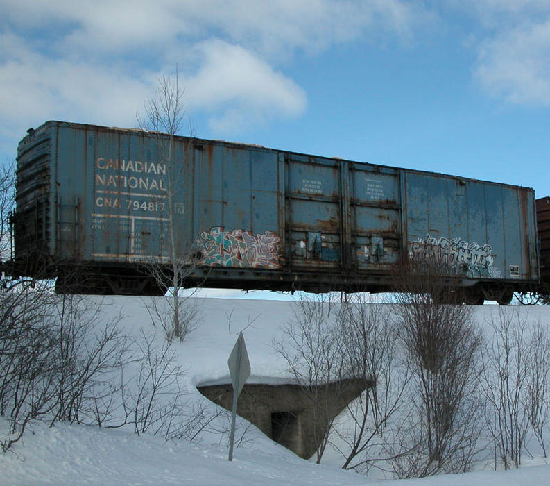 Photo of Another converted boxcar to chip car