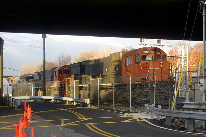 Photo of NYS&W Alco's at Ridgefield Park Engine Terminal