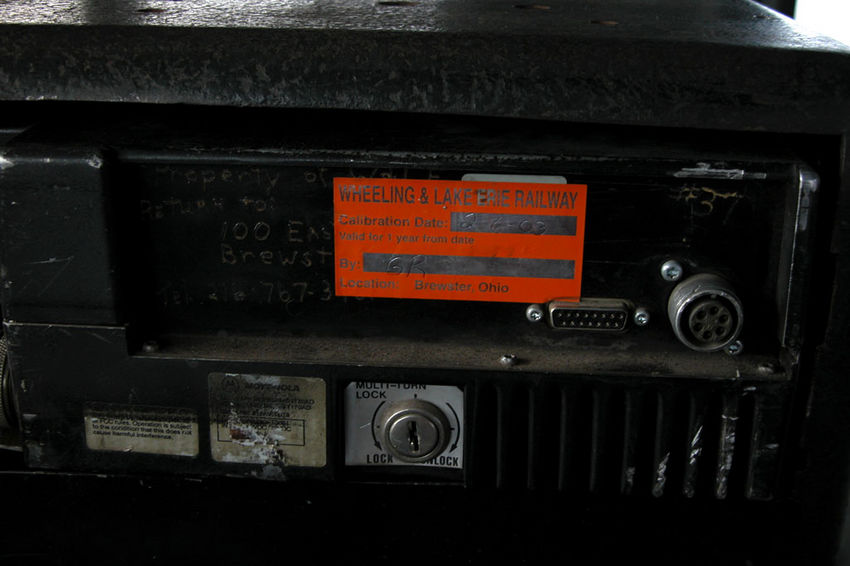 Photo of Calibration decal on radio in WE 7355