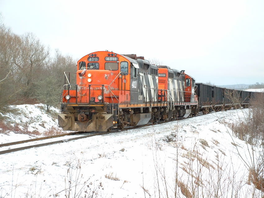 Photo of WHRC gypsum trains is waiting to enter the mine trackage