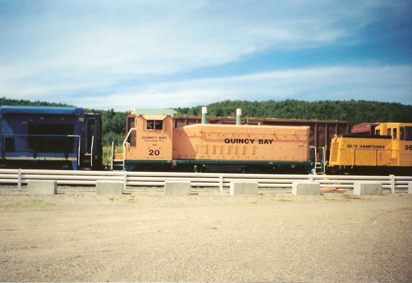 Photo of Ex QBT #20 in New Hampshire Central's repair facility.
