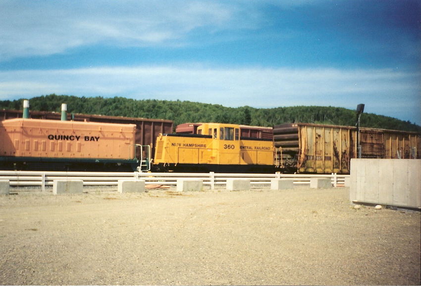 Photo of New Hampshire Central's #360 at the repair shop.