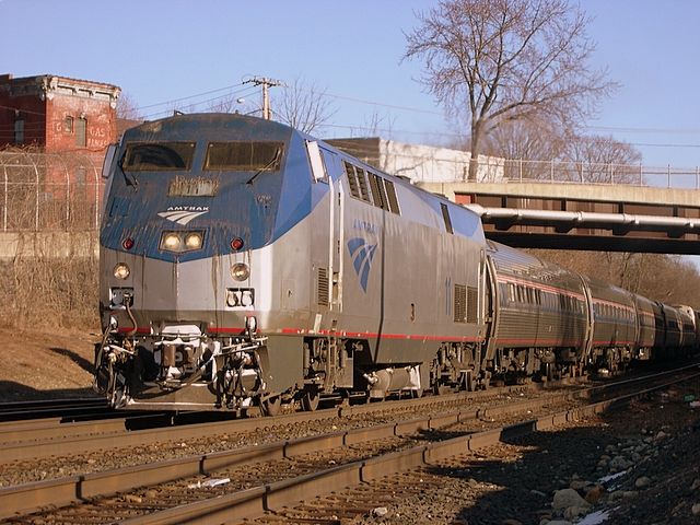Photo of Amtrak on a cold -18 degree with wind chill February day at Palmer, Mass.