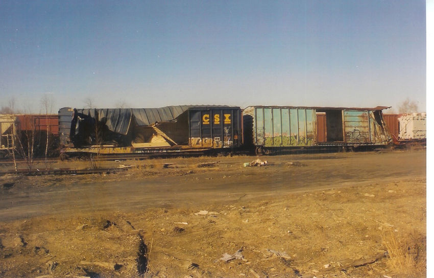 Photo of OOPS, Boxcars in North Yard Framingham.