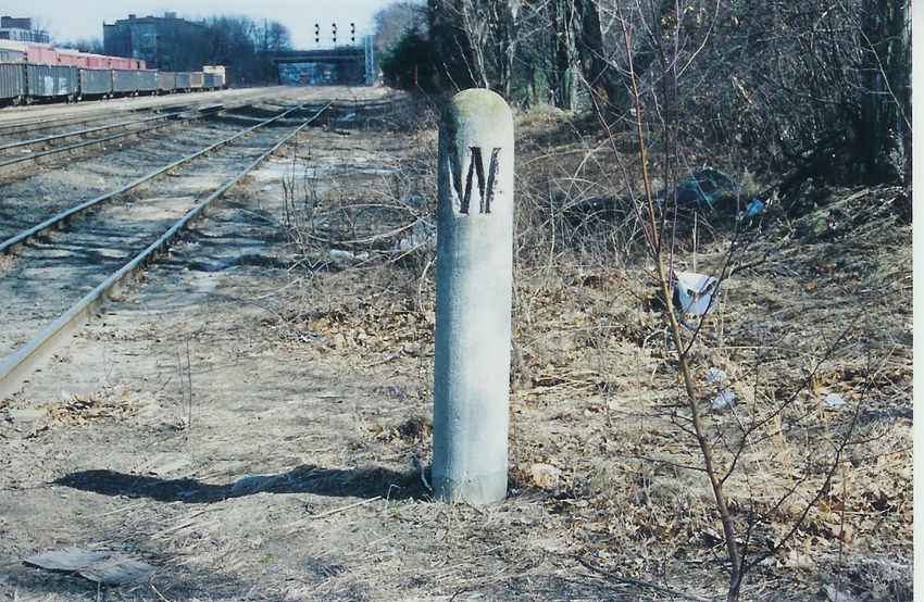 Photo of Whistle Post in Nevens Yard.