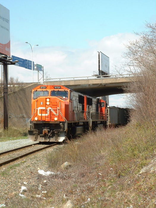 Photo of CN 701 backing into Wright's Cove