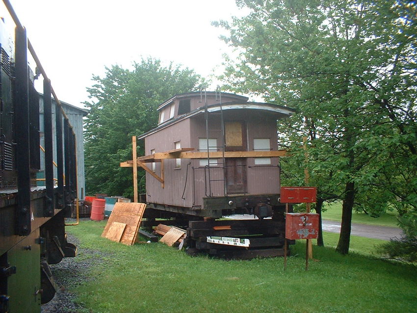 Photo of NYO&W Bobber Caboose in Arkville Yard