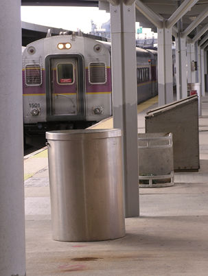 Photo of An MBTA cabcar enters track 2 of North Station, ready to depart again shortly