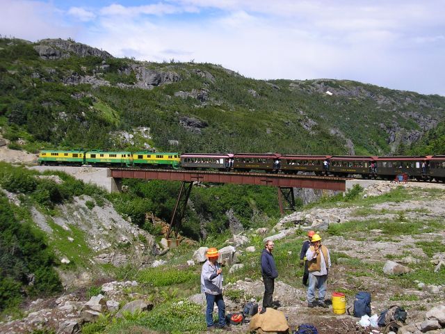 Photo of Train Over Relocated Bridge