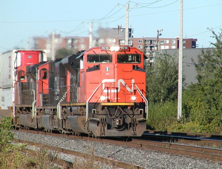 Photo of CN SD70M-2 on train 120 southeast of Montreal