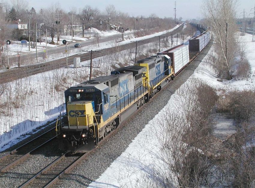 Photo of CSX on CN at Beaconsfield,Que