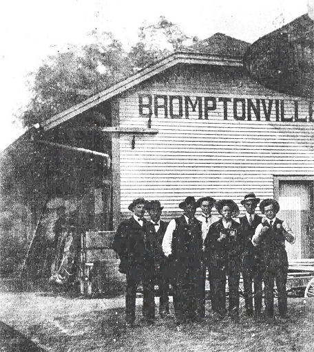 Photo of The first Station of Brompton Falls (Bromptonville) in 1903