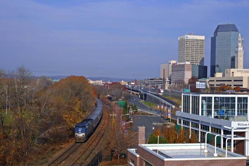 Photo of Train 145 departs Springfield, MA