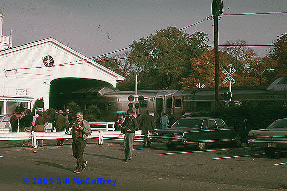 Photo of Lexington Depot with RRE Fan Trip in 1973