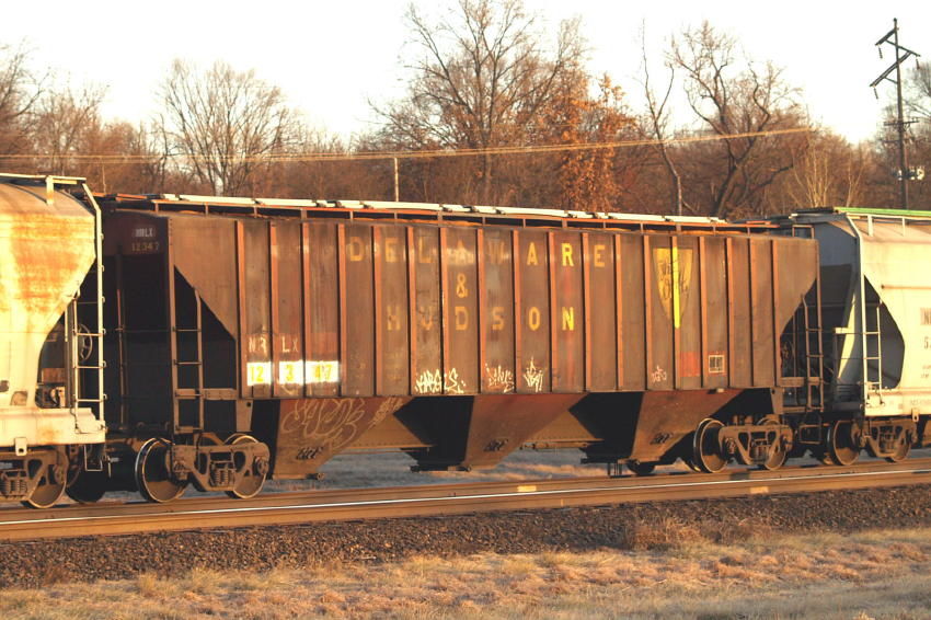 Photo of D&H covered hopper #12347