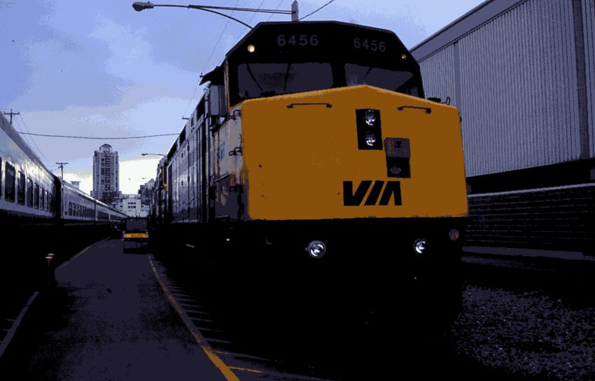 Photo of Via The Canadian at Vancouver with F40PH #6456