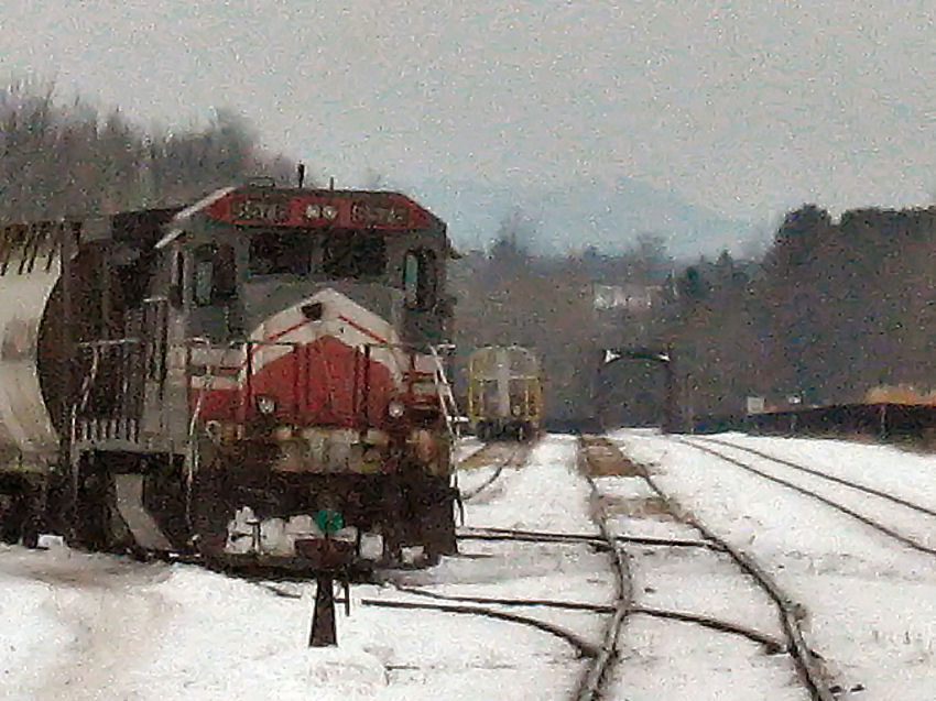 Photo of The switcher locomotive at Sherbrooke Junction