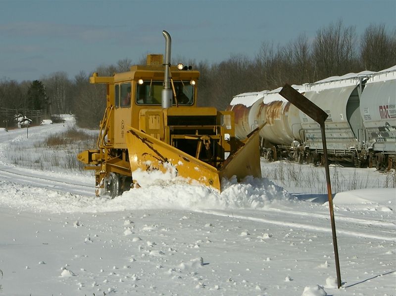 Photo of GRS Plow ST 18203 Plowing Freight Main in Maine