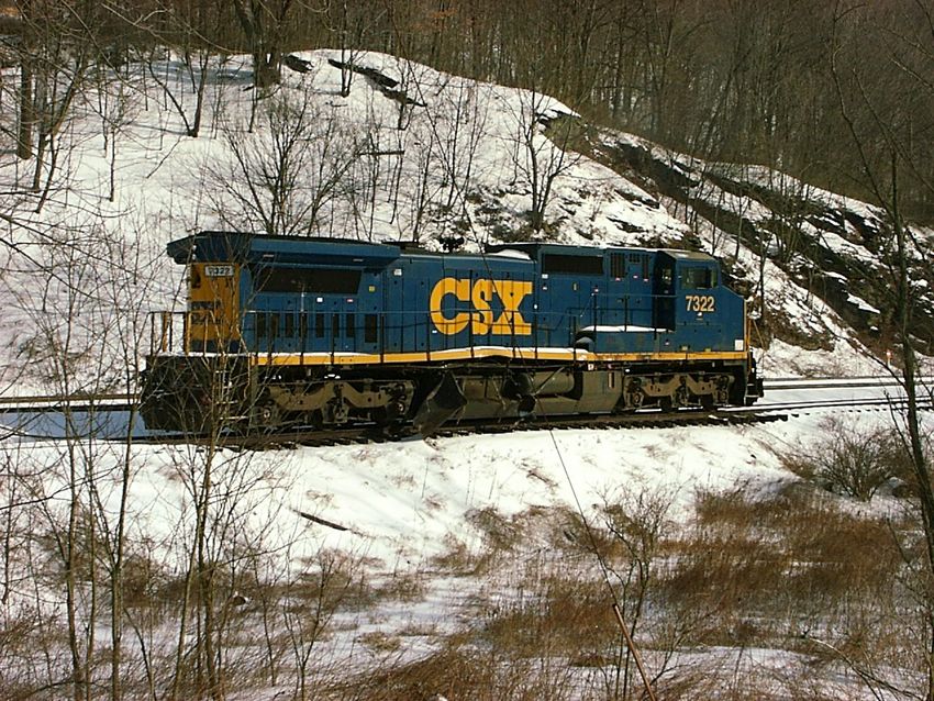 Photo of CSX 7322 On Eastbound Spur at Glenco, PA
