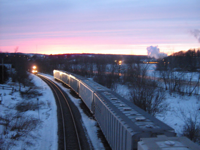 Photo of Sundown and Freight train