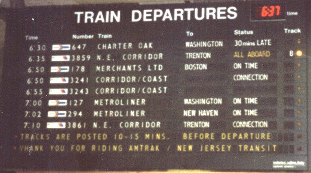 Photo of Departure Board Penn Station, NY, NY