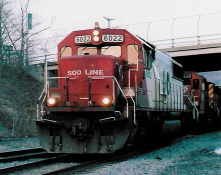 Photo of Soo Line (Canadian Pacific) #6022 [SD60]; Oneonta, NY - CPF 554