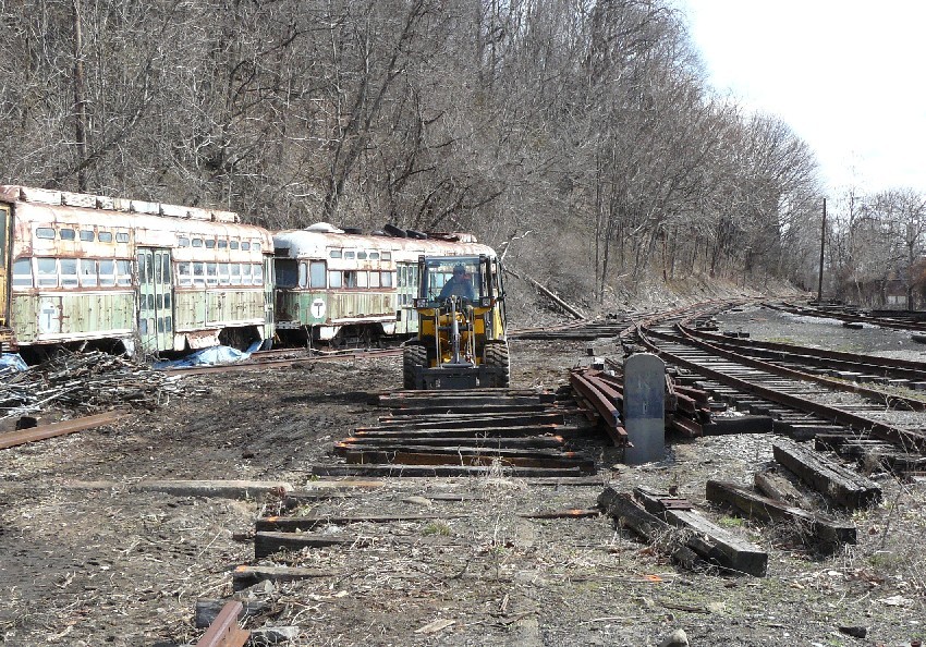 Photo of Trolley Museum yard track work