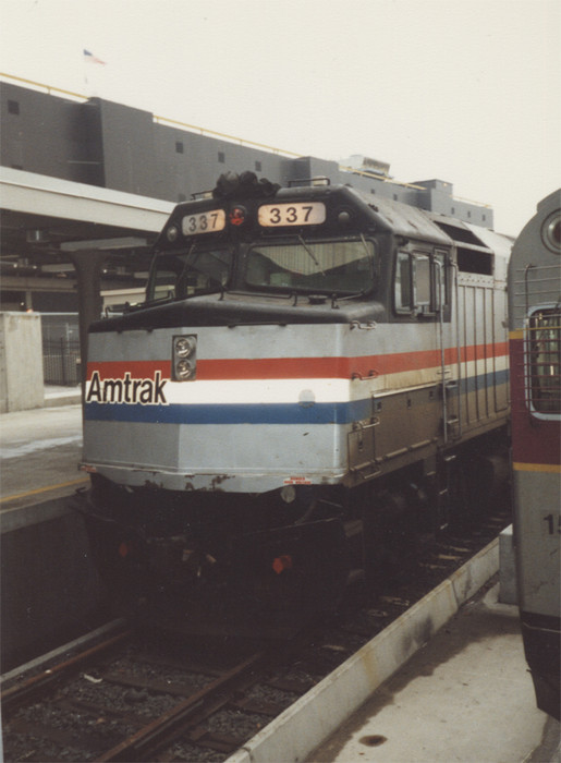Photo of Amtrak EMD F40PH Engine #337 at South Station, Boston, MA