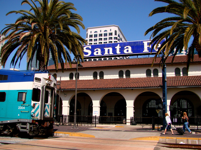 Photo of Side view of the station in downtown San Diego