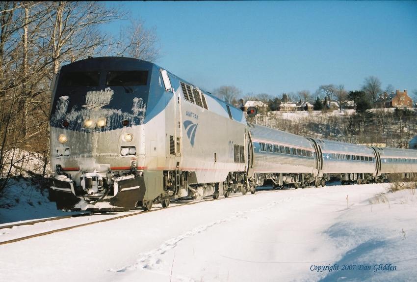 Photo of Downeaster #693 nears the end of its journey.