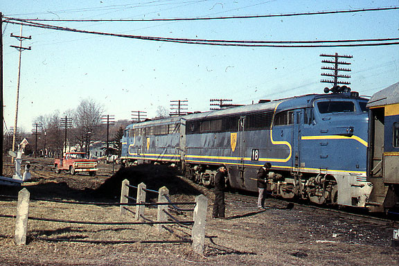Photo of Amtrak's Adirondack with ALCO PA's at Mechanicville, NY