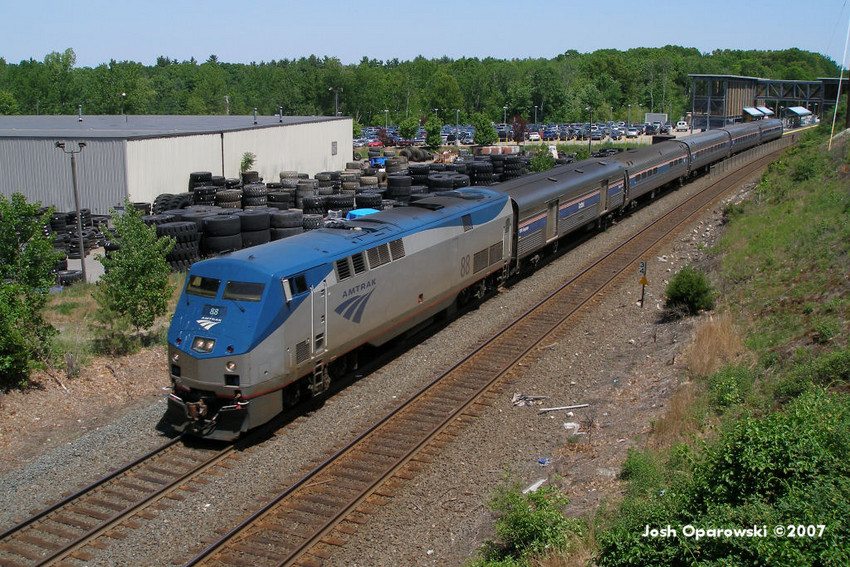 Photo of Amtrak 449 at Fisher St. Westborough, MA.