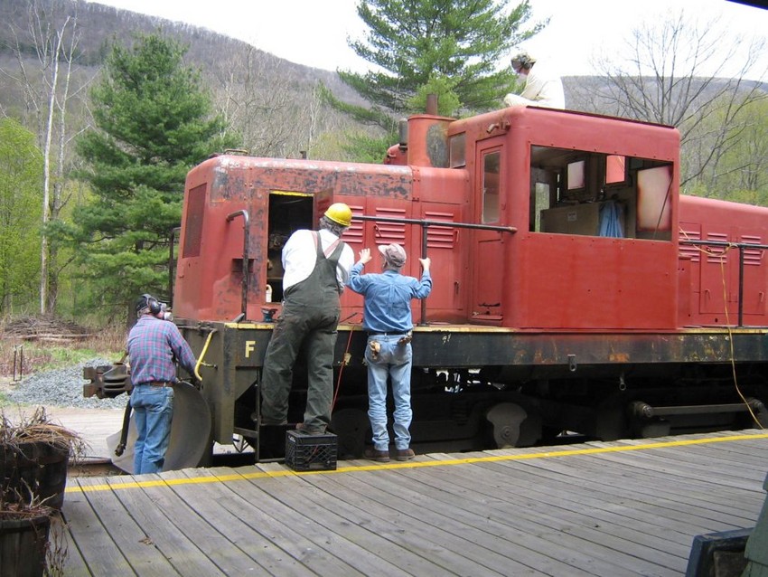 Photo of CMRR work crew prepping # 29 for painting.