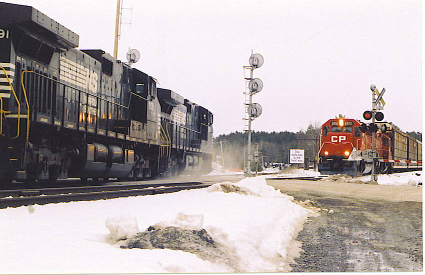 Photo of Northbound NS Coal train wheels thru DJ Cabin, Delanson, NY