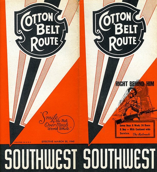 Photo of Timetable: Cotton Belt Route, WWII